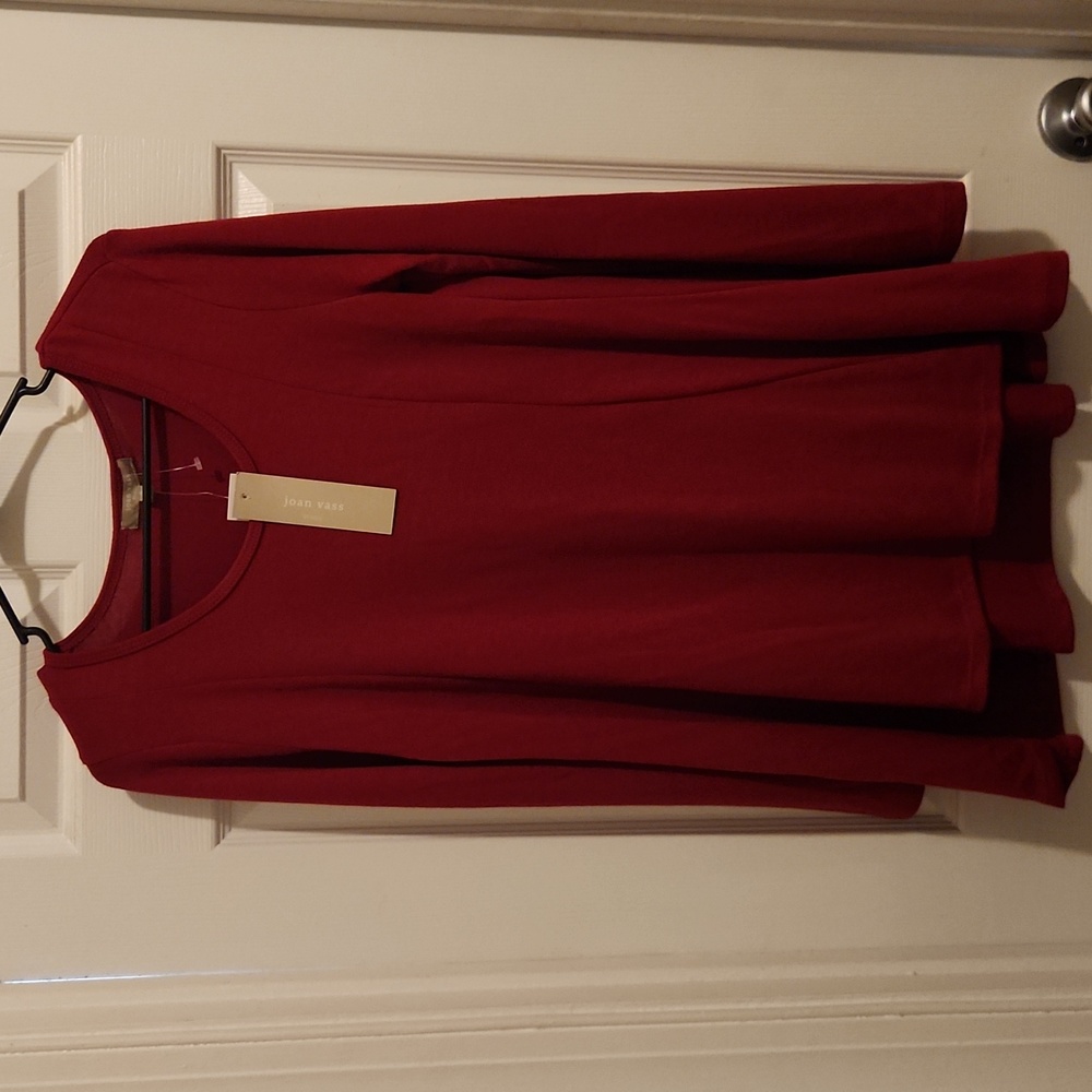Joan Vass  Long Sleeve Top New with Tags